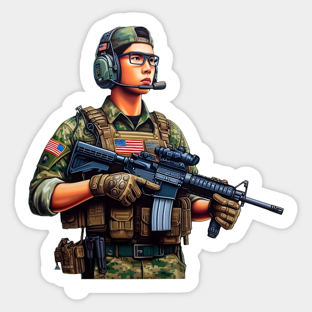 Tactical Man Sticker by Rawlifegraphic